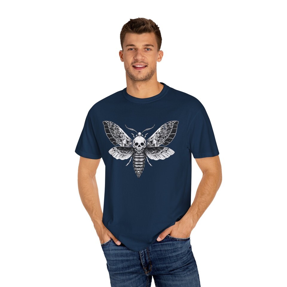 Skull Moth T-Shirt, Unisex Graphic Tee, Gothic Apparel, Alternative Item image 7