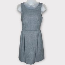 J. CREW gray wool blend sleeveless career office dress size 0 minimalist - $534.16 MXN