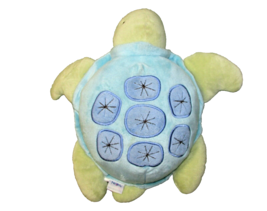 Nojo Baby Sea Turtle Plush Blue Green Stuffed Animal 13&quot; Tortoise Crown Crafts - £8.63 GBP
