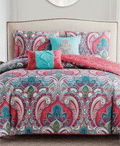 VCNY Home Casa Real Damask 5pc Reversible Full/Queen Duvet Cover Set T41... - $87.12