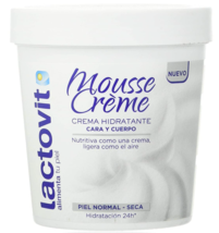 Lactovit Mousse Creme Normal To Dry Face &amp; Body 24 Hour Moisturizer Cream - $17.99