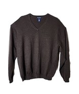 Brooks Brothers Men XL Stretch Brown Cold Winter Wool Blend Sweater - £39.23 GBP
