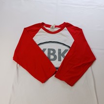 Gildan Heavy Cotton YBK HENNING Men's White & Red 3/4 Sleeve Raglan T-Shirt Sz S image 8