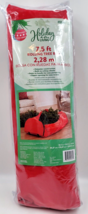 Holiday Living 7.5&#39; Red Collapsible Rolling Zippered Christmas Tree Stor... - £19.54 GBP
