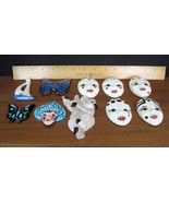 10 Ceramic Pieces for Crafting - Faces - Koala Bear - Butterflies - Sail... - £14.15 GBP