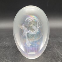 Vintage Robert W. Stephan 1991 Art Iridescent Glass Swirled Rainbow Pape... - $98.99
