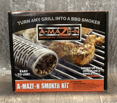 A-MAZE-N Wood Pellet Grill 9&quot; Tube/Pellets Kit Smoker Combo Pack Free Shipping! - £18.40 GBP