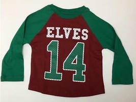 NEW Falls Creek Kids Shirt 18 Months BABY Elves Green Red Long Sleeve - $9.70
