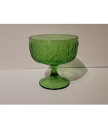 Vintage 1978 F.T.D. Green Glass Flower Pedestal  Bowl - $19.02 CAD