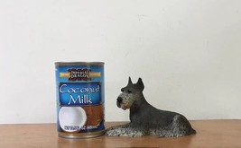 Vtg 1998 Castagna Italian Resin Figurine Schnauzer Cute Sitting Dog 5.5&quot; Itay - £39.95 GBP