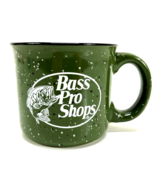 Bass Pro Shop Heavy Ceramic Coffee Mug Green Speckled Large 16 Ounce Cup - £11.72 GBP