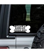 MHDStickerCo I Love My Korean Jindo Dog Bone Vinyl Decal Sticker Custom ... - £4.47 GBP