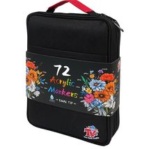 Art Inspiring 72 Color Dual Tip Acrylic Markers in Durable Canvas Bag - ... - $56.38