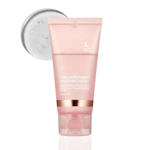 Face Night Mask Collagen Wrapping Mask Natural Ingredients Firming Elast... - $28.47 CAD