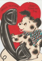 Vintage Valentine Card Jack Russell Terrier Puppy Dog Telephone Hallmark... - $9.89