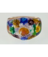 Multi Color Enamel Dome Sterling Silver Ring (Size 8.50) - £38.87 GBP