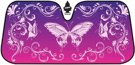 ⭐️⭐️⭐️⭐️⭐️ Large 57x27 Pink Butterfly  Car Windshield Sunshade For Chevr... - $18.69