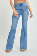 RISEN Full Size High Rise Raw Cut Hem Bootcut Jeans - £55.29 GBP