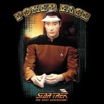 Star Trek: The Next Generation Data Poker Face Adult T-Shirt Size 3X NEW... - £17.50 GBP