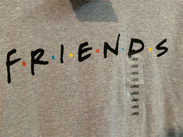 Nwt - Friends Tv Show Logo Image Adult Size L Gray Heather Short Sleeve Tee - £12.76 GBP