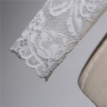 Ivory White Retro Style Lace Shirt Wedding Bridal Custom Plus Size Crop Lace Top image 5