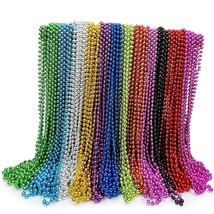 144 Pack Mardi Gras Beads Bulk, Mardi Gras Beads Necklaces Assortment, Throw Bea - £35.16 GBP