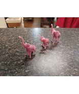 Vintage Pink Art Glass Elephant Family Figurines - €25,54 EUR