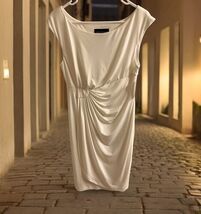 NWT Connected Apparel Dressbarn Dress Sleeveless Size 8 White Career Dat... - €21,36 EUR