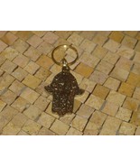 Brass Hamsa Charm Key Chain-Brass hamsa keychain-Hamsa keychain - Brass ... - $177.84 MXN