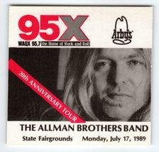 The Greg Allman Brothers Band Backstage Pass 1989 Country Southern Rock ... - $21.05