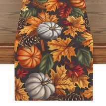 Pinecones | Thanksgiving Table Runner 48x13 – 100% Polyester, Rustic Fal... - $14.97