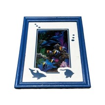 Paul Brent Framed Angelfish Dolphin Colorful Tropical Blue Fish Framed Wall Art - £22.41 GBP