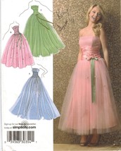 Misses Prom Evening Gown Special Occasion Tulle Chiffon Dress Sew Pattern 12-20 - £7.83 GBP