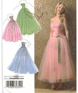 Misses Prom Evening Gown Special Occasion Tulle Chiffon Dress Sew Patter... - $9.99