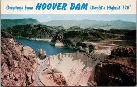 Greetings from Hoover Dam World&#39;s Highest 726&#39; Postcard PC341 - £3.92 GBP