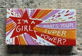 Blue Q Gum 8 Pieces One Pack I&#39;m a Girl what&#39;s your super power? - £4.82 GBP