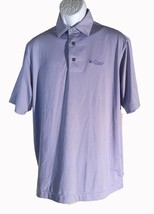 FJ FOOTJOY Men&#39;s Short Sleeve Button Down Golf Polo Shirt Purple Medium - $221.25 MXN