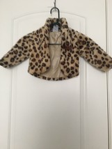 Toddler Girls Leopard Print Coat Jacket Lined Fill Zip Size 2T - £31.16 GBP