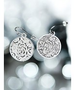 Vintage Bohemian Earrings Vintage Silver Dangle Fashion Jewelry Boho 1&quot; - $18.04 CAD