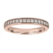 0.25Ct Diamanti Finti Alternative Matrimonio Anniversario Fedina Placcati Rosa - £155.27 GBP