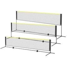 VEVOR Badminton Net, Height Adjustable Volleyball Net, 14ft Wide Foldable Pickle - $96.49