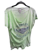 Vintage Harley Davidson Large Green Womans T Shirt Las Vegas Sz Large - £7.94 GBP