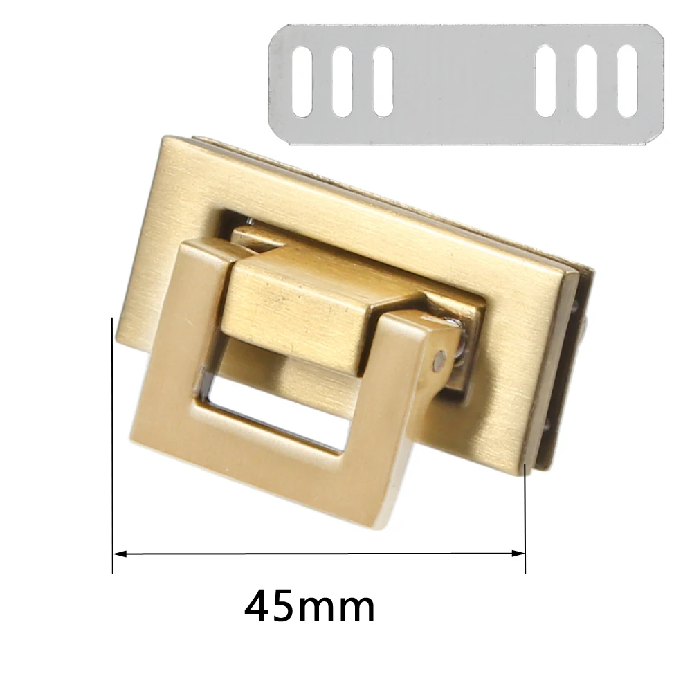 Play 4.5CM Rectangle Clasp Turn Lock Twist Lock DIY Leather Handbag Replacement  - £23.47 GBP