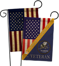 Home of Seabees Burlap - Impressions Decorative USA Vintage Applique Garden Flag - £27.49 GBP