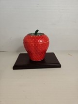 Vintage Milk Glass Strawberry With Lid - £11.25 GBP