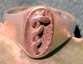 James Avery Ring Rod Of Asclepius Size 7.25 EXTREMELY RARE! Retired Vintage - $297.00