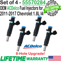 OEM x4 ACDelco 8-Hole Upgrade Fuel Injectors for 2011-15 Chevrolet Cruze 1.8L I4 - £95.74 GBP