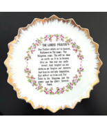 Bradley Vintage The Lord&#39;s Prayer Plate with Floral Border for Home Decor - $12.86