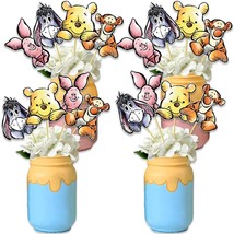 Winnie Centerpieces For Baby Shower Decorations Cute Pooh 16Pcs Table Toppers Cu - £20.55 GBP