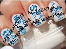 Detroit Lions Promo 25 Different Designs》Salon Quality Nail Art Decals - $24.01